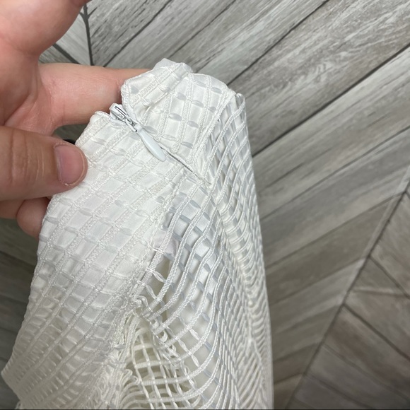 Who What Wear White Gingham Birdcage Midi Skirt - Picture 6 of 6